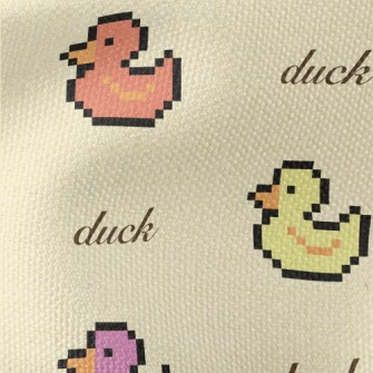 Pixel Colored Duck Waterproof Canvas