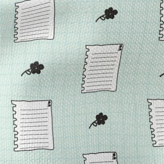 Blank Paper And Flowers Waterproof Canvas