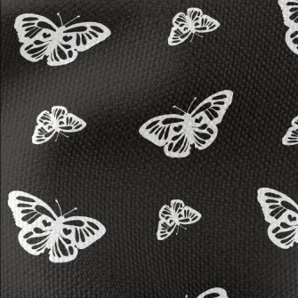 White Delicate Butterfly Waterproof Canvas