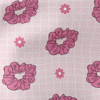 Bright Pink Hairband Flowers Waterproof Canvas
