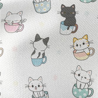 Cats In Mugs Waterproof Canvas