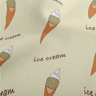 Sweet Flavor Ice Cream Athletic Mesh Flat Back