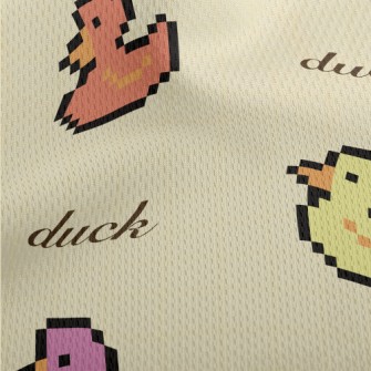 Pixel Colored Duck Athletic Mesh Flat Back