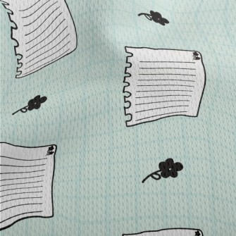 Blank Paper And Flowers Athletic Mesh Flat Back