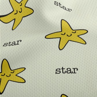 Stars Lying On The Ground With Athletic Mesh Flat Back
