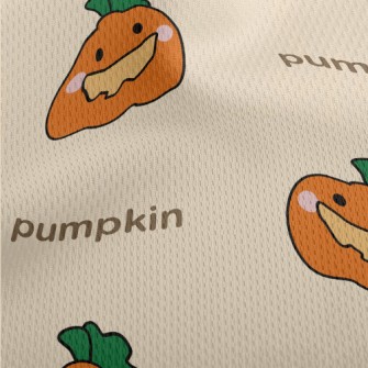 Cute Smiling Pumpkin Athletic Mesh Flat Back