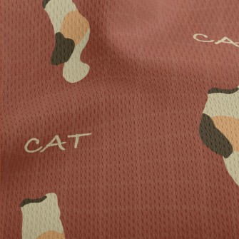 Three-color Tabby Cat Athletic Mesh Flat Back