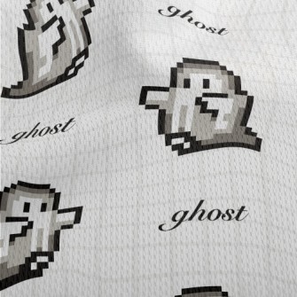 Pixel Cute Ghost Athletic Mesh Flat Back