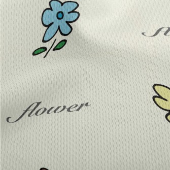 Colorful Simple Flowers Athletic Mesh Flat Back