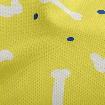 Simple Color Block Dog Bones Athletic Mesh Flat Back