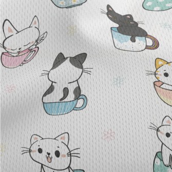 Cats In Mugs Athletic Mesh Flat Back