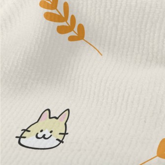 Cute Little Cat And Rice Terry