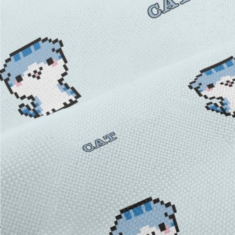 Cartoon Pixel Cat Performance Linen