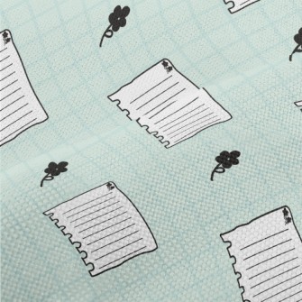 Blank Paper And Flowers Performance Linen