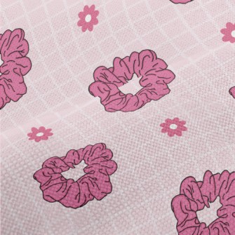 Bright Pink Hairband Flowers Performance Linen