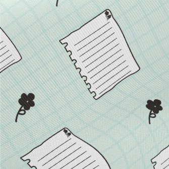 Blank Paper And Flowers Twill