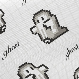 Pixel Cute Ghost Twill