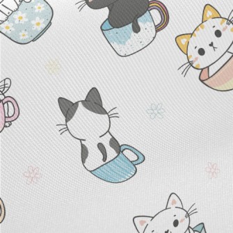 Cats In Mugs Twill
