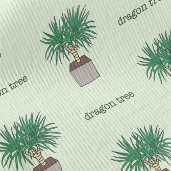 Hand Drawn Potted Dragon Tree Standard Corduroy