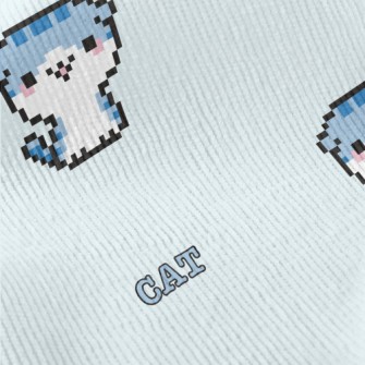 Cartoon Pixel Cat Standard Corduroy