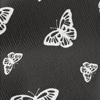White Delicate Butterfly Standard Corduroy