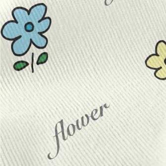 Colorful Simple Flowers Standard Corduroy