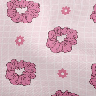 Bright Pink Hairband Flowers Dobby