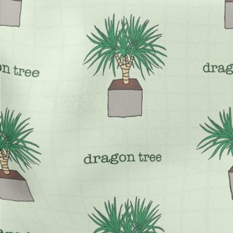 Hand Drawn Potted Dragon Tree Stretch Ponte