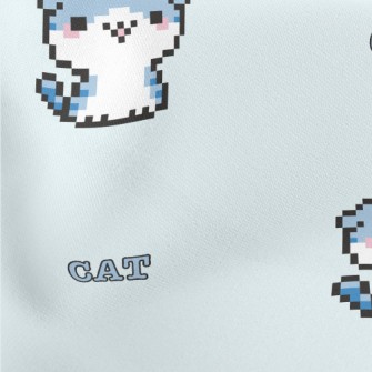 Cartoon Pixel Cat Stretch Ponte