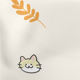 Cute Little Cat And Rice Stretch Ponte