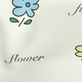 Colorful Simple Flowers Stretch Ponte