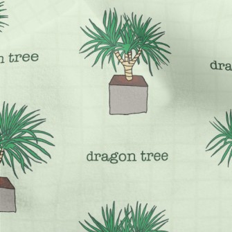 Hand Drawn Potted Dragon Tree Micro Fleece