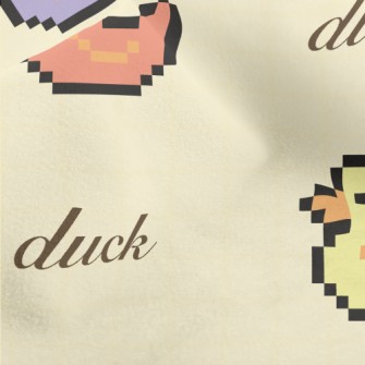 Pixel Colored Duck Micro Fleece