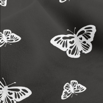 White Delicate Butterfly Micro Fleece