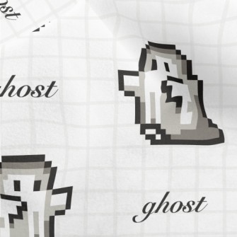 Pixel Cute Ghost Micro Fleece