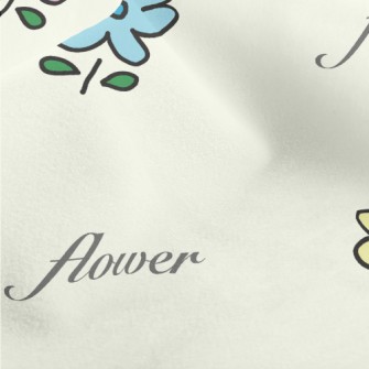 Colorful Simple Flowers Micro Fleece