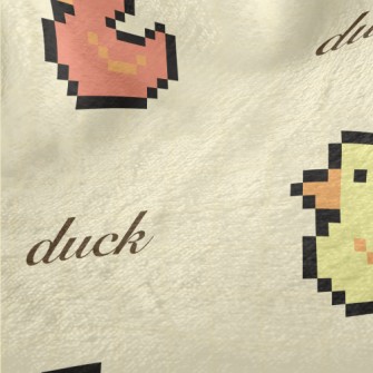 Pixel Colored Duck Minky