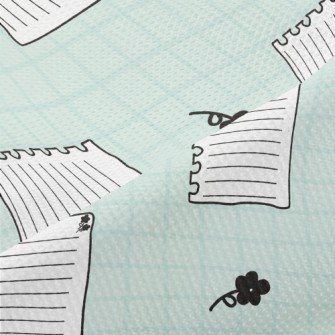 Blank Paper And Flowers Piqué