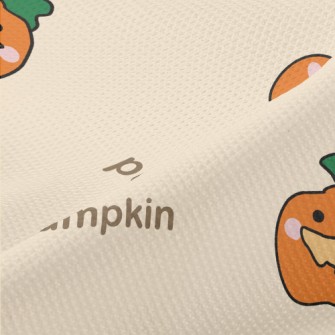 Cute Smiling Pumpkin Piqué