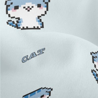 Cartoon Pixel Cat Lightweight Performance Linen