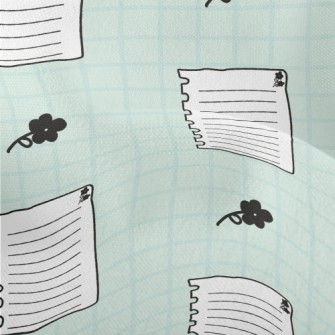 Blank Paper And Flowers Lightweight Performance Linen