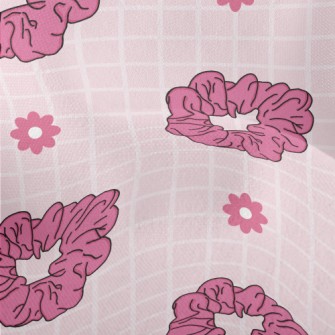 Bright Pink Hairband Flowers Lightweight Performance Linen
