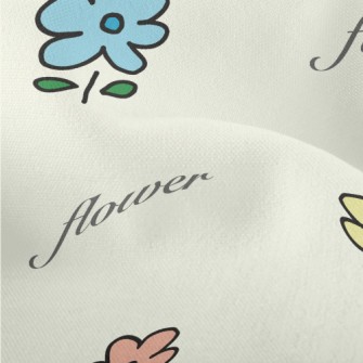 Colorful Simple Flowers Lightweight Performance Linen