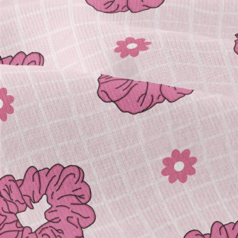 Bright Pink Hairband Flowers Modern Jersey