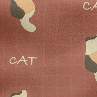 Three-color Tabby Cat Jersey Backed Fleece