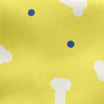 Simple Color Block Dog Bones Jersey Backed Fleece