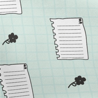 Blank Paper And Flowers Pongee