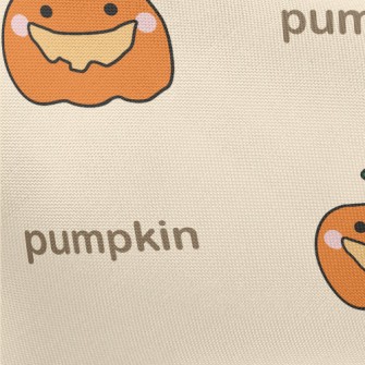 Cute Smiling Pumpkin Pongee