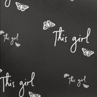 Girl English And Line Butterfl Pongee