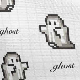 Pixel Cute Ghost Pongee